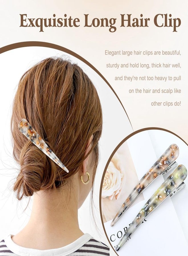 Dizila 6 Pieces Long Big Acrylic Alligator Hair Clips (6PCS S2) - Image 3